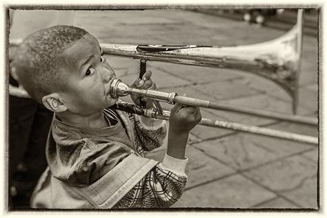 Child Trombone Player Photograph by Richard Nowitz