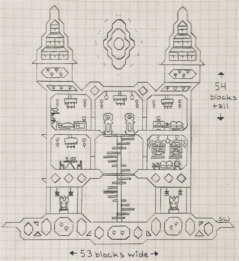 I’d like to build this castle sketch... eventually. : r/Terraria