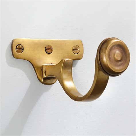 Curtain Pole Centre Bracket for 50mm Pole Antique Satin Brass ...