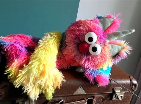 Rainbow Fuzzy, Unicorn puppet, Professional Handpuppet, Monster Puppet ...