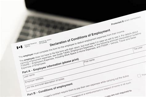 What is the T2200 Form Declaration of Conditions of Employment Form ...