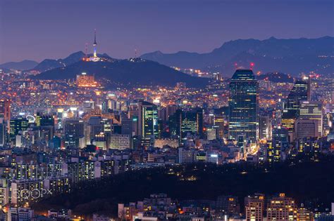 Seoul at night, South Korea city skyline. - Seoul at night, South Korea ...