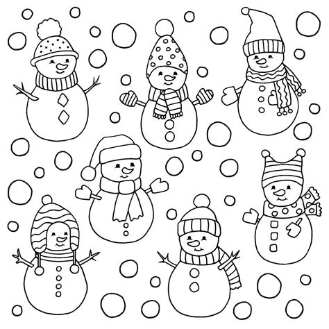 48 best ideas for coloring | Plain Snowman Coloring Pages