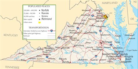 Virginia Highway Map for Printable Map Of Virginia | Printable Maps