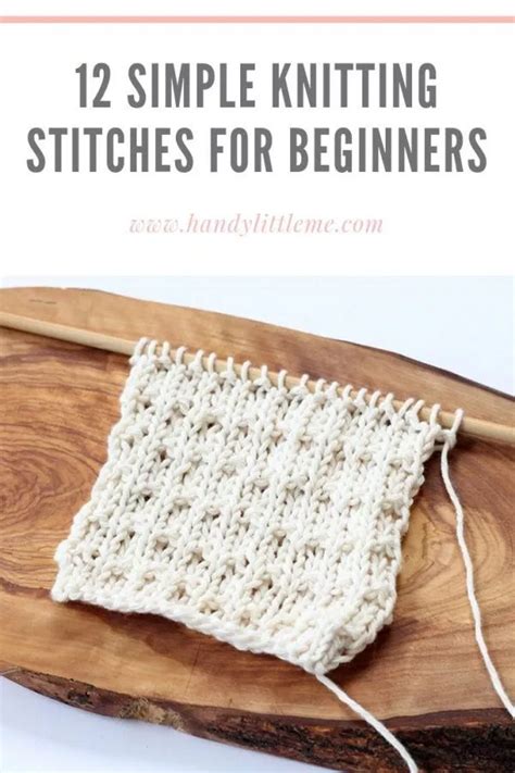 12 simple knitting stitches for beginners – Artofit