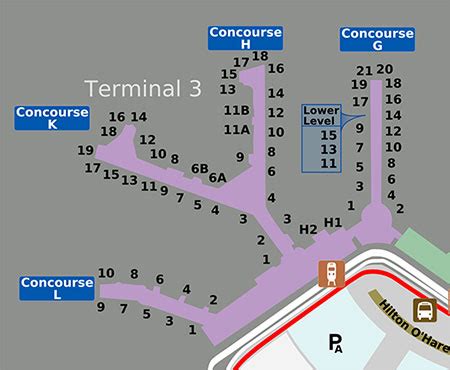 Chicago O Hare Airport Terminal 3 Map - Flora Jewelle