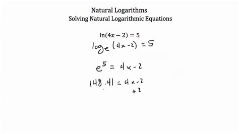 Natural Logarithms - YouTube