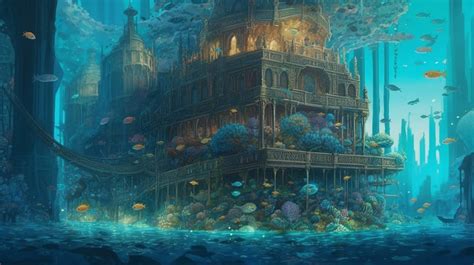 A mermaid kingdom in the ocean depths #2 by Ezra0680 on DeviantArt