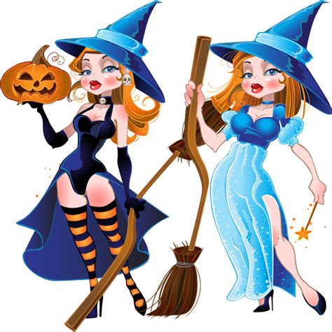 Brujas de Halloween - vector | Vector Clipart