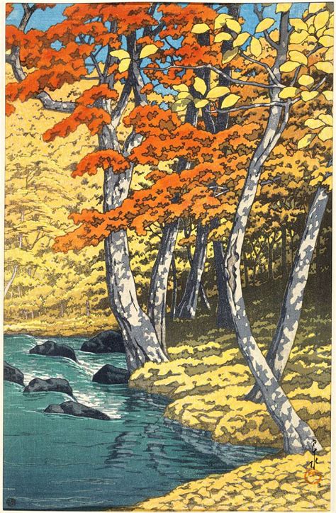 Kawase Hasui: Autumn at Oirase (Oirase no aki), from the series ...