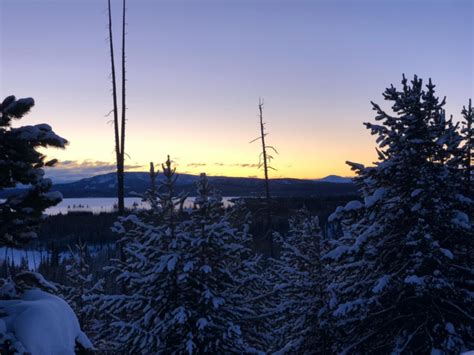 Yellowstone Lake from West Thumb in Winter : yellowstone