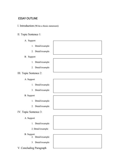 Thesis And Outline Template