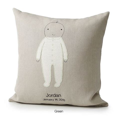 Personalized Baby Pillow | stitched art, sew, embroidered baby ...