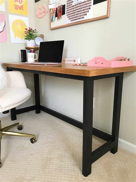 DIY Wood Desk building tutorial - At Home With The Barkers