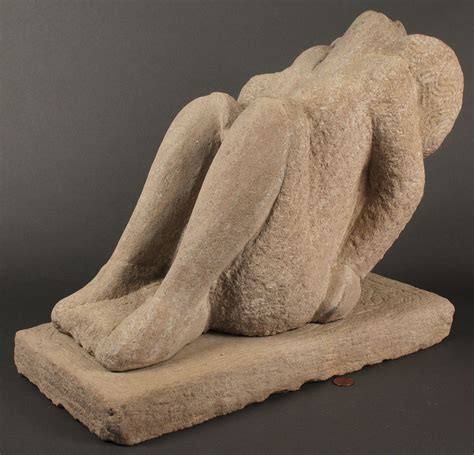 Lot 230: Limestone sculpture attr. Puryear Mims