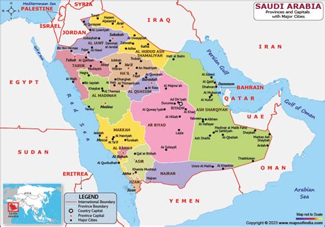 Saudi Arabia Map | HD Political Map of Saudi Arabia