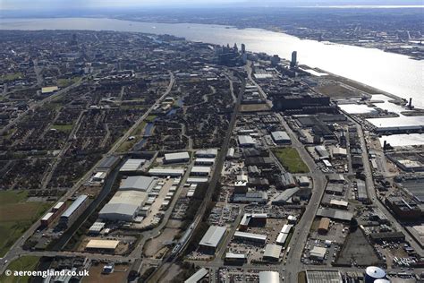 aeroengland | aerial photograph of Vauxhall Liverpool Merseyside England UK