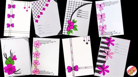 8 Easy Project Border Design | Project Design | Front page design ...