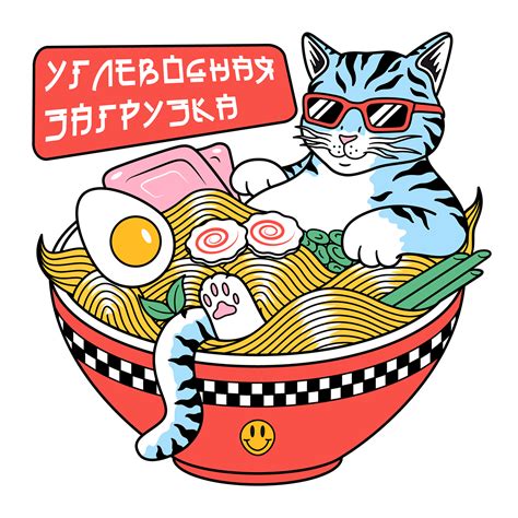 Ramen cat T-shirt print on Behance