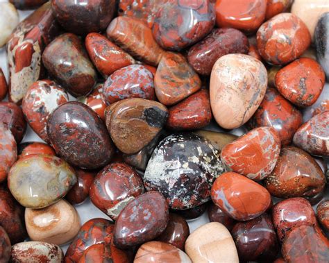 Brecciated Jasper Tumbled Stones: Choose 4 oz, 8 oz or 1 lb Bulk Lots ...