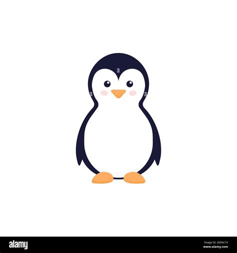 Cartoon penguin character. Cute animal vector illustration isolated on ...