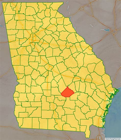 Map of Telfair County, Georgia - Thong Thai Real