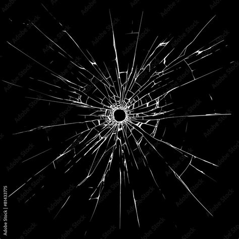 Bullet holes in glass Stock Vector | Adobe Stock