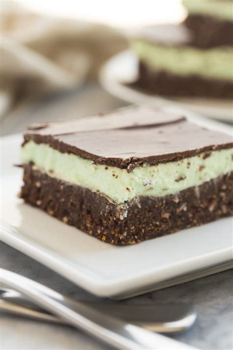 No Bake Mint Chocolate Bars - Recipe Girl