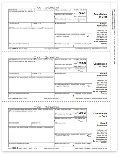 1099 C Form 2023 - Printable Forms Free Online