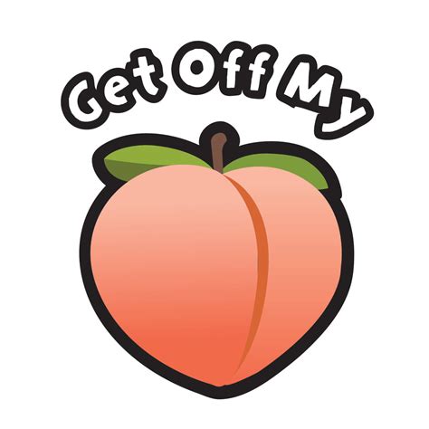 Get Off My... Peach Emoji Decal– Impress Prints