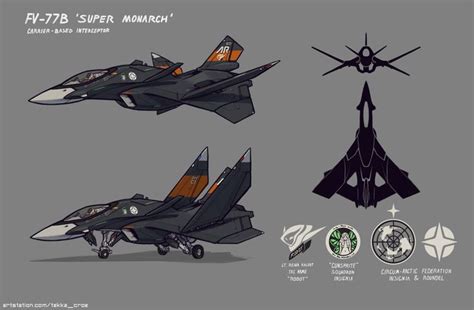 ArtStation - FV-77B "Super Monarch" Interceptor (Aircraft and Character ...