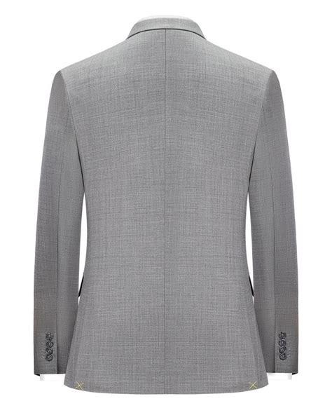 Hollywood Suit Solid Grey Performance Wool Modern Fit Suit