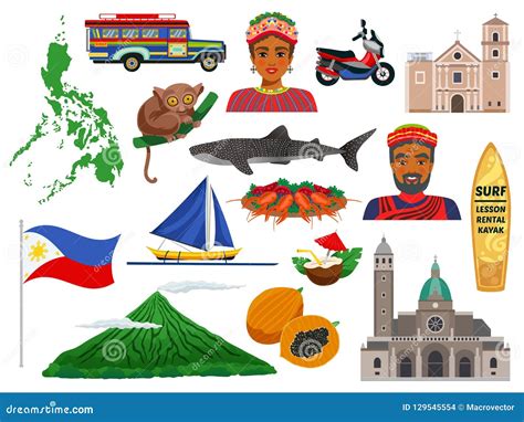 Philippines Landmarks Architecture Building Object Set Clipart And ...