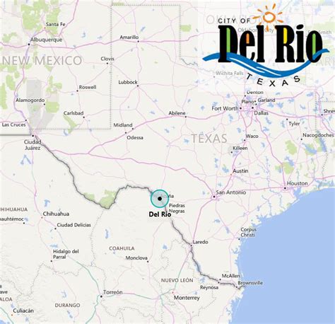 Del Rio On Texas Map - Coleen Catharine