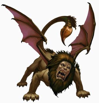 Manticores in Dungeons and Dragons - Old School Role Playing