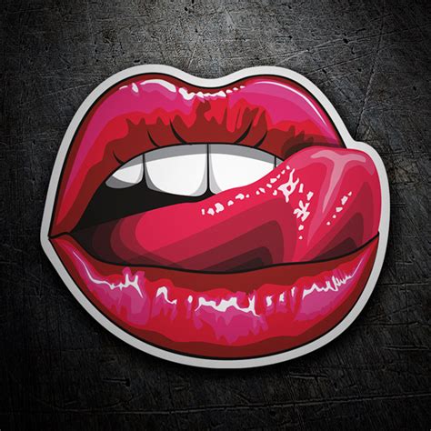 Sticker Labios y lengua | MuralDecal.com