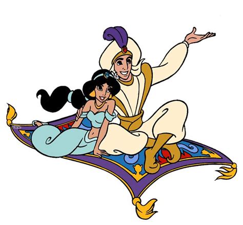 Jasmine and Aladdin on the Magic Carpet