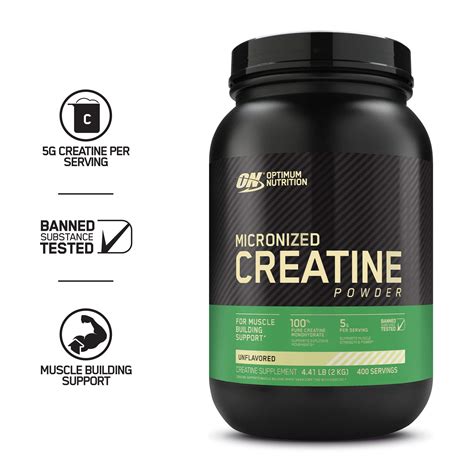 Optimum Nutrition Micronized Creatine Monohydrate Powder, Unflavored ...