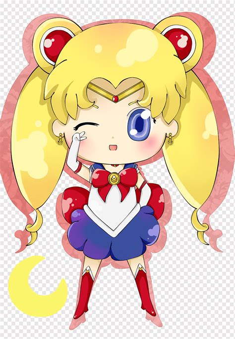 Cute Chibi Sailor Moon Characters Clipart Instant Download, PNG File ...