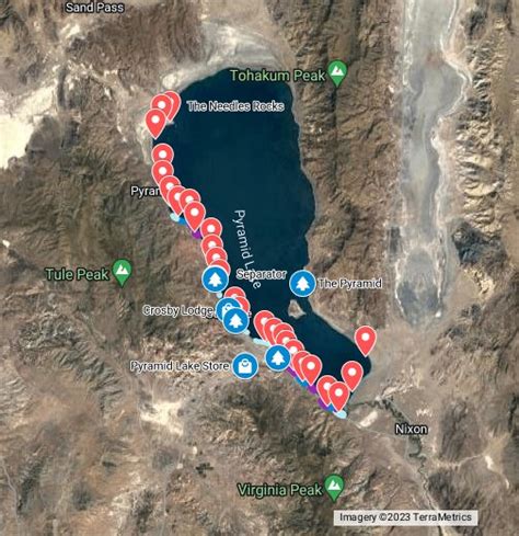 Pyramid Lake Fishing Map - Google My Maps