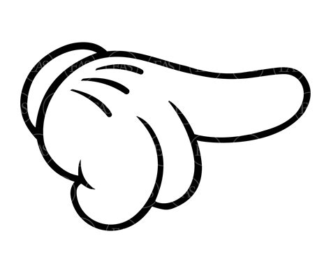 Cartoon Pointing Finger Svg Index Finger Svg Hand Gesture New Zealand ...