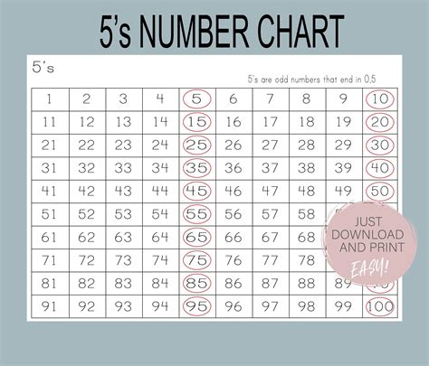 Counting by Five's Learning to Count Learning Numbers Count by 5's ...