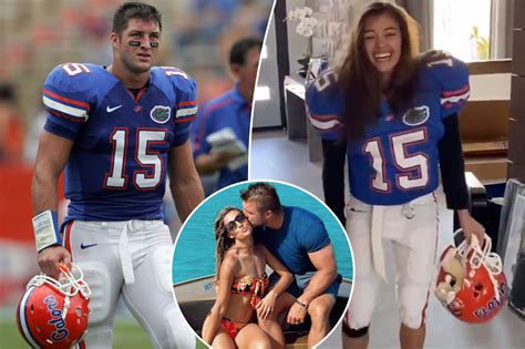 Tim Tebow's wife, former Miss Universe Demi-Leigh, mimics his famou...