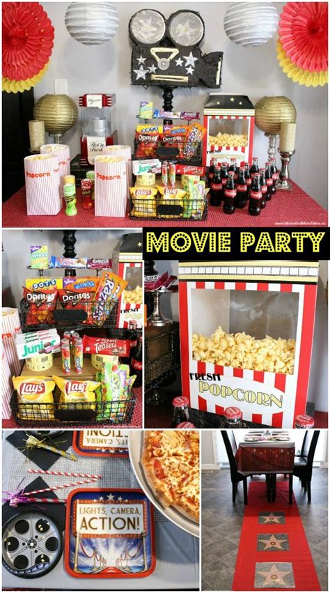 Movie Night Party Ideas - Moms & Munchkins | Movie birthday party ...