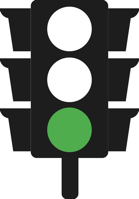 Green Traffic Light vector icon. Traffic signal sign. Go signal Road ...