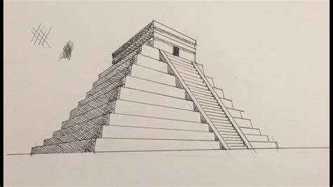 Mayan Temples Drawings