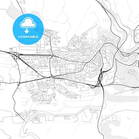 Vector PDF map of Veliko Tarnovo, Bulgaria - HEBSTREITS