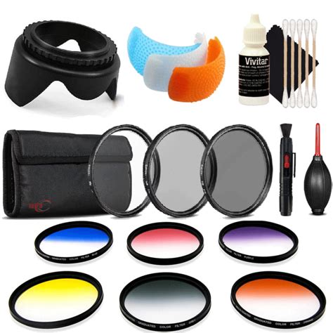 58mm Color Filter Kit with Accessories for Canon EOS Rebel T6 and T7i ...