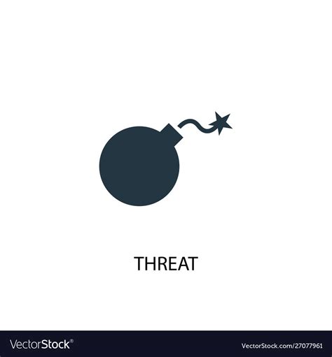 Threat icon simple element Royalty Free Vector Image