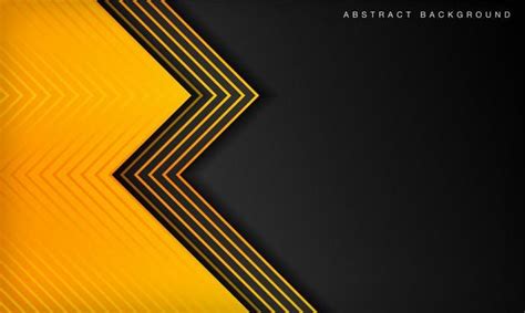 Premium Vector | Contrast yellow black corporate lines background ...